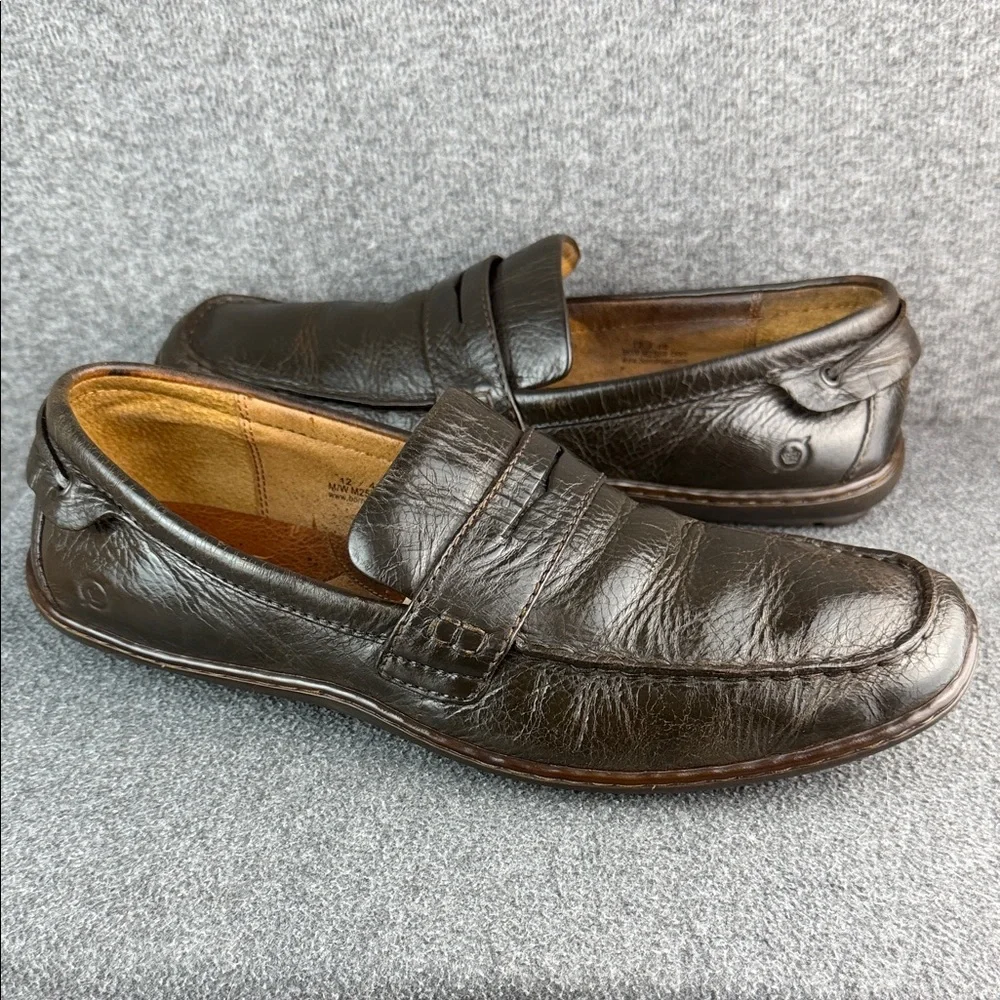Born Leather‎ Penny Loafers Brown Men's 12 Slip- On Casual Comfort